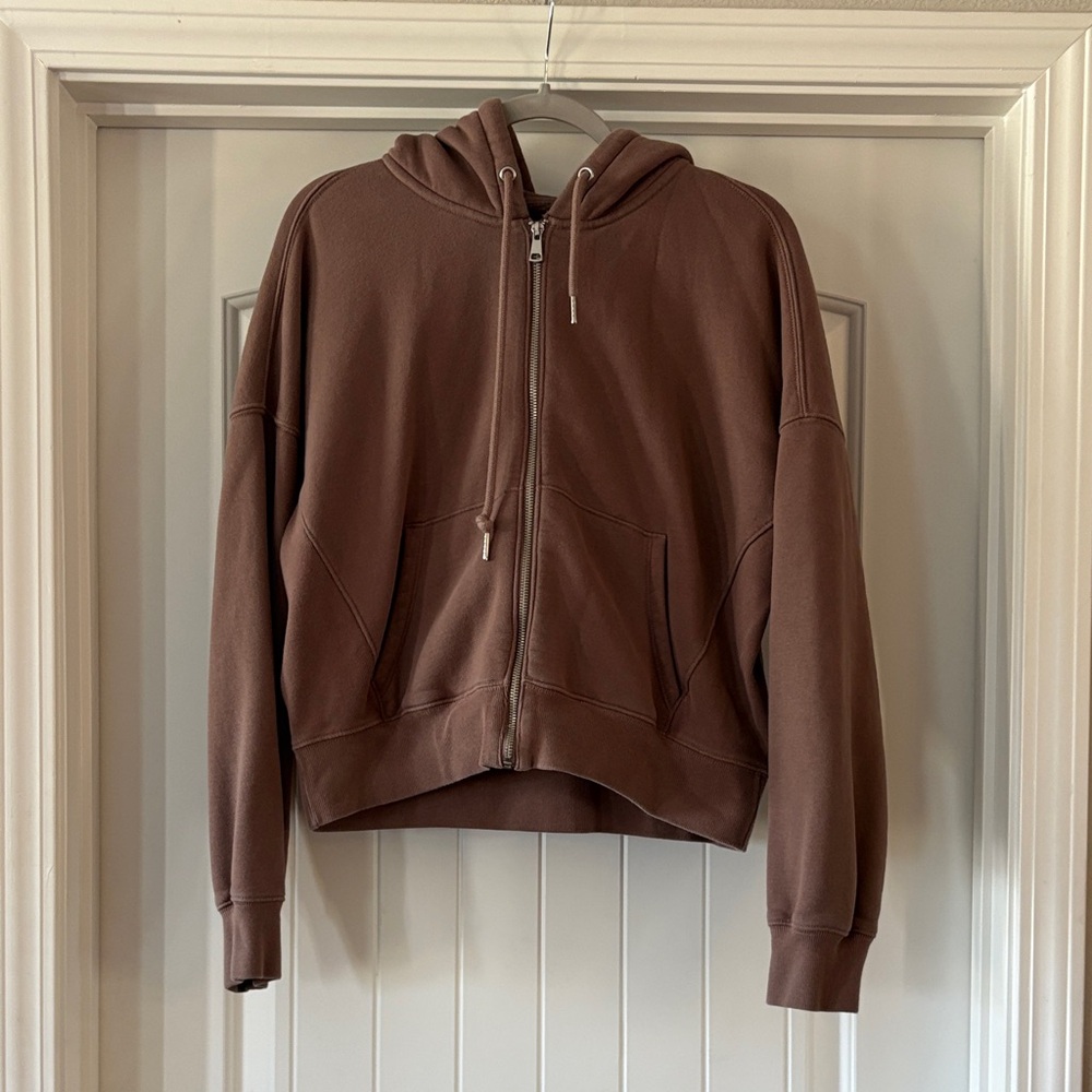 Abercrombie & Fitch Soft Brown Fleece Jacket